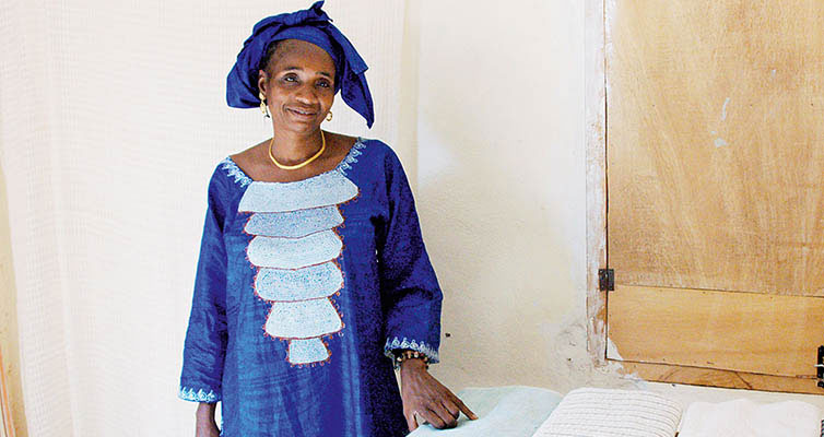 Entrepreneur Colette Traoré from Mali pulls all the strings in her weaving business.