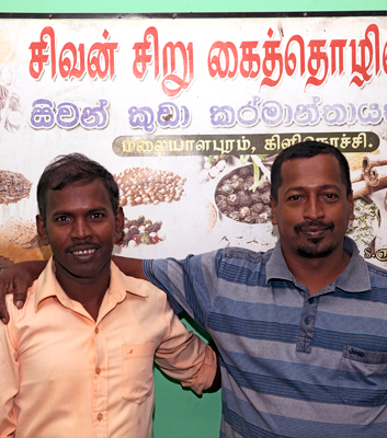 Unternehmer-Duo: Shanmugam Gnanachandran (l.) und Wijaya Kumara