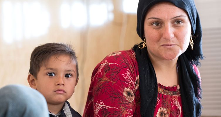 The Syrian Khalaf fled with her family from her homeland to northern Iraq.