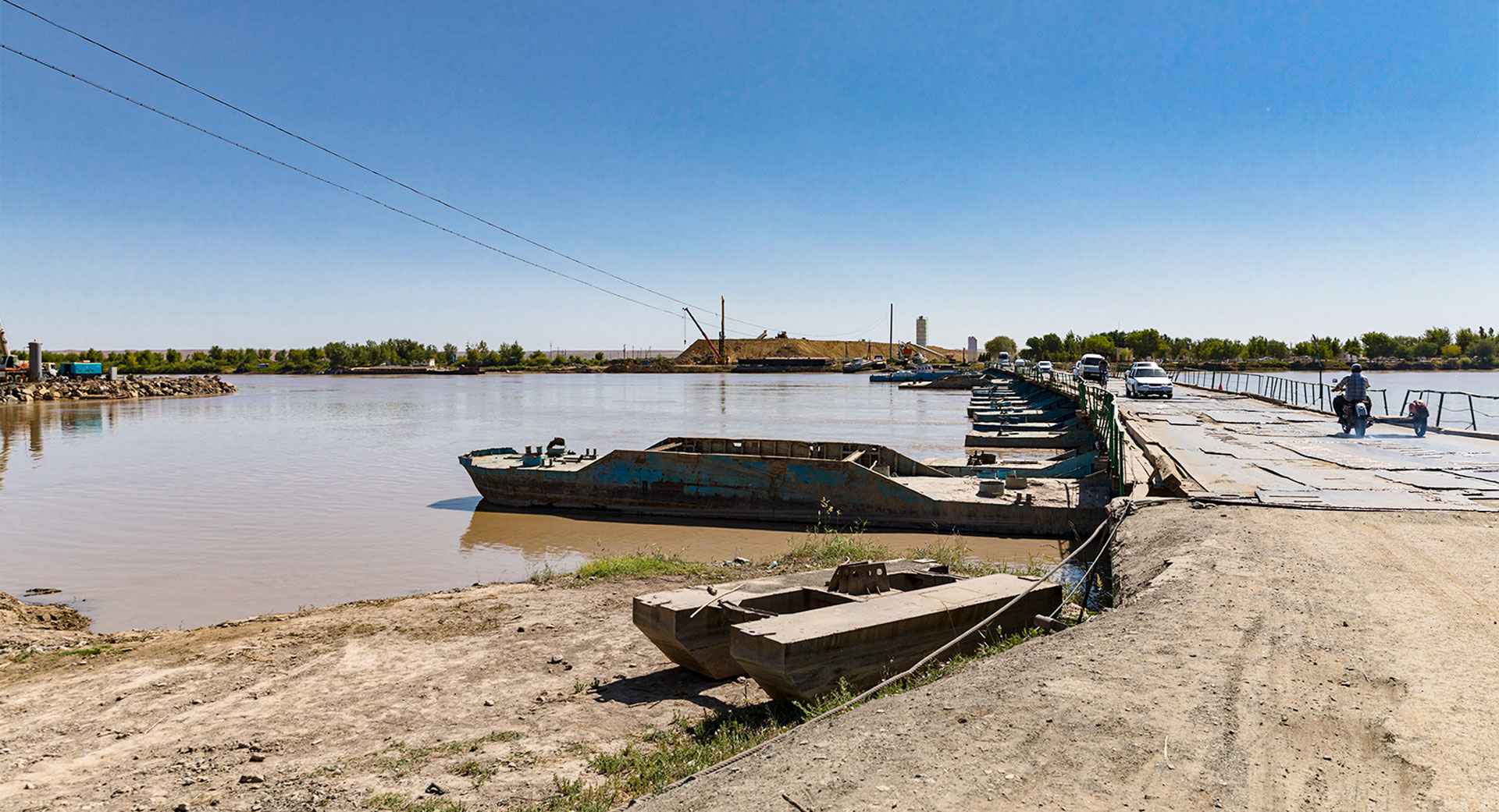 Ein Blick auf den Fluss Amudarja, eine der Lebensadern des Aralseebeckens.