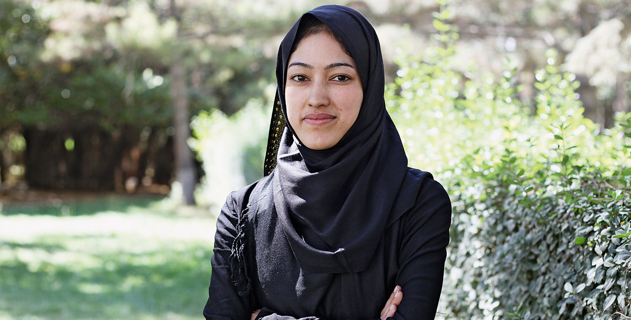 Zohra Hazrati is one of very few female students. Her dream is to get a job at the Afghan Ministry of Mines and Petroleum.