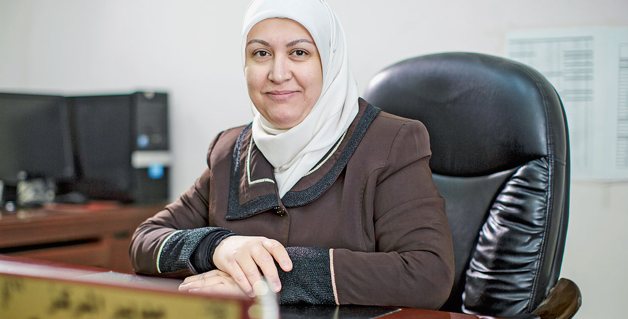 Strict selection criteria: Sandos Abubaker is head of a vocational school in Jenin. ‘We only take the best,’ she says.
