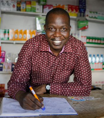Joshua Saitoti in his pharmacy