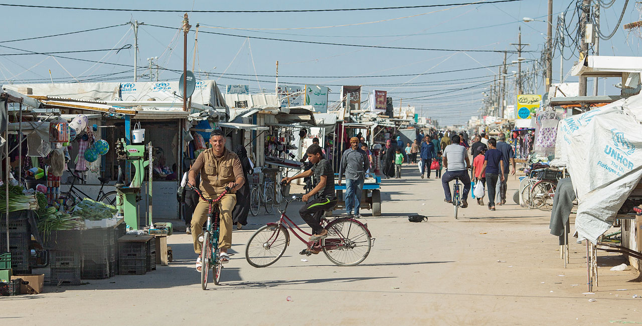Around 80,000 people live at the Zaatari refugee camp. Most of them are Syrians.