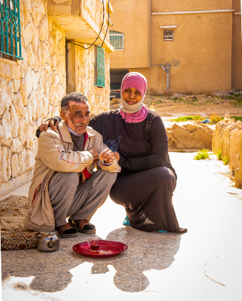 Suad Abd Al Kaeem Shaaban mit ihrem Ehemann
