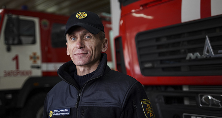 Valdimir Matrosov, Vize-Feuerwehrchef in der ostukrainischen Großstadt Saporischschja