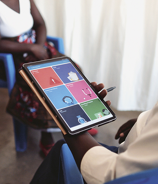Tablets with the emmunize app and a connection to the electronic patient register are improving health care