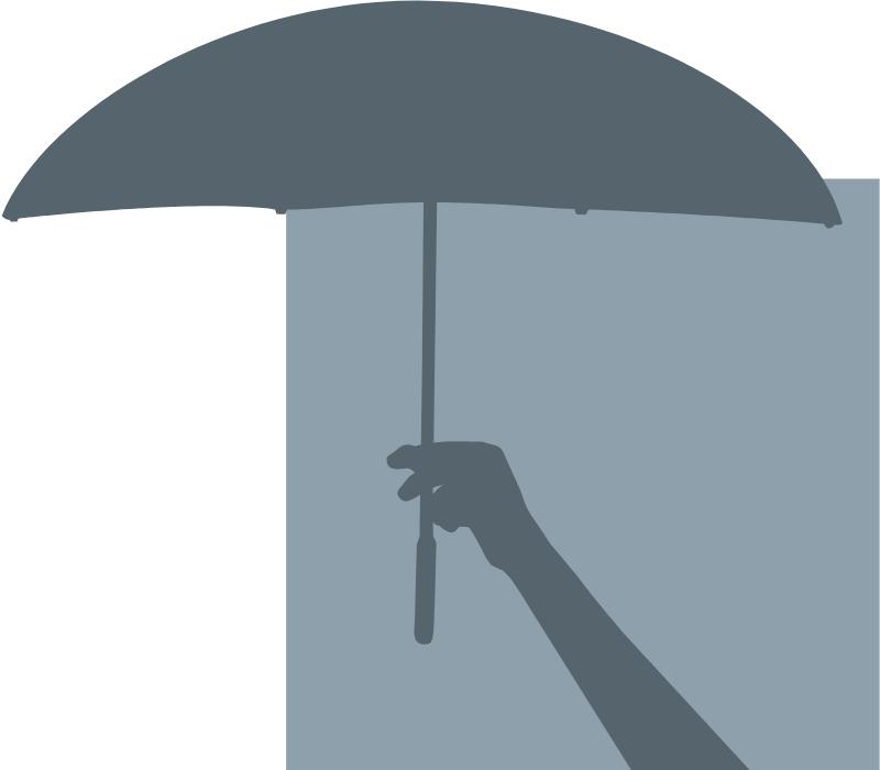 Illustration eines Schirms